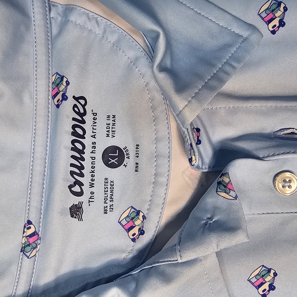 Chubbies Golf Cart Blue Polo